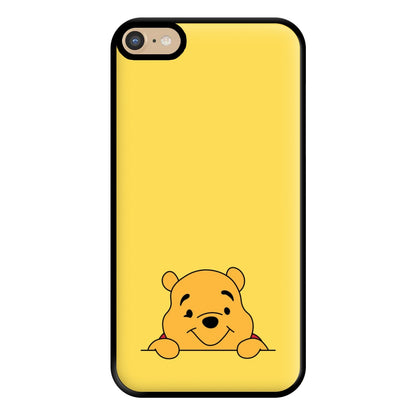 Cute Bear Leaning Phone Case for iPhone 6 Plus / 7 Plus / 8 Plus