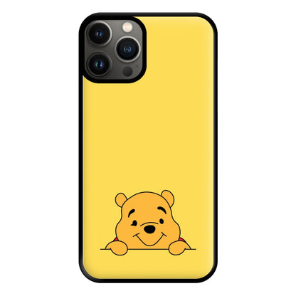 Cute Bear Leaning Phone Case for iPhone 13 Pro Max