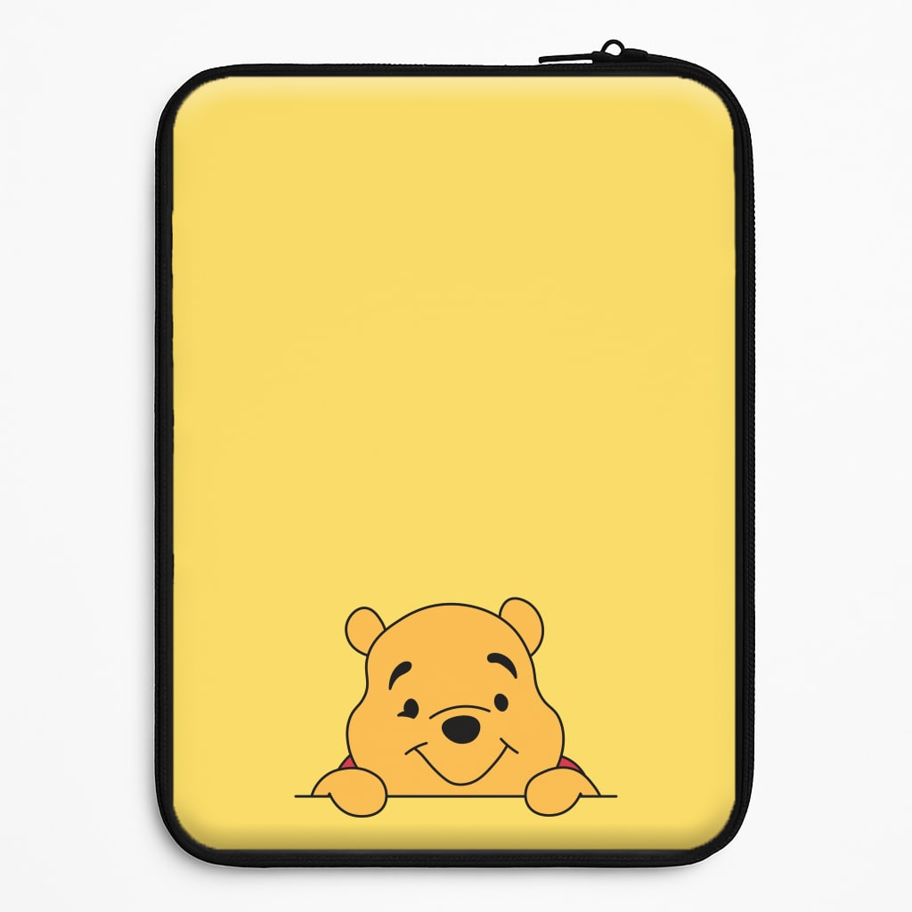 Cute Bear Leaning Laptop Sleeve