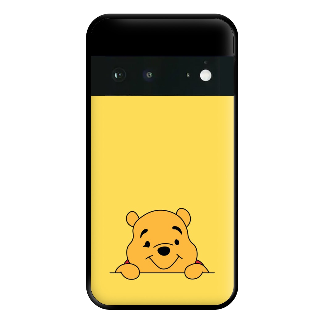 Cute Bear Leaning Phone Case for Google Pixel 6a