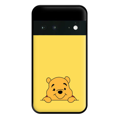 Cute Bear Leaning Phone Case for Google Pixel 6a