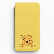 Cute Bear Leaning Flip / Wallet Phone Case 1
