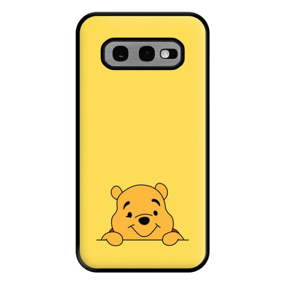 Cute Bear Leaning Phone Case for Galaxy S10e