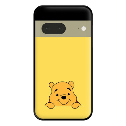 Cute Bear Leaning Phone Case for Google Pixel 7a