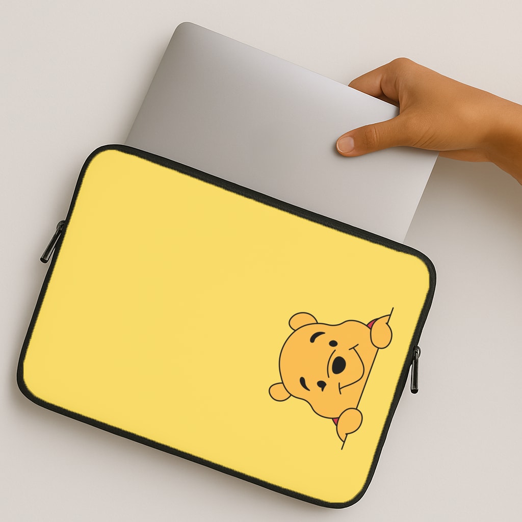 Cute Bear Leaning MacBook Case