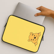 Cute Bear Leaning Laptop Sleeve 2