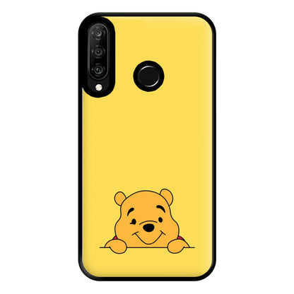 Cute Bear Leaning Phone Case for Huawei P30 Lite