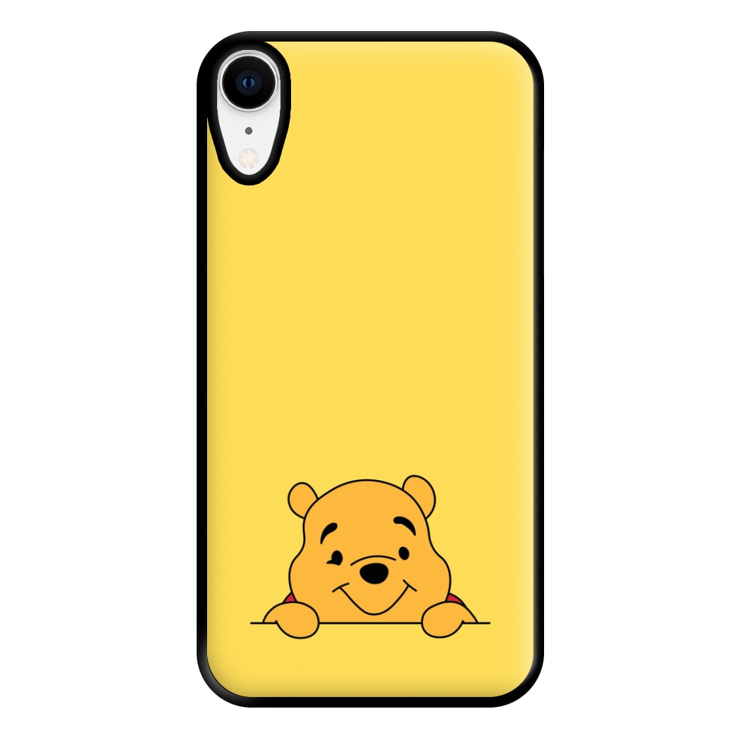 Cute Bear Leaning Phone Case for iPhone XR