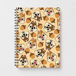 Cute Squirrels And Acorns Pattern Notebook