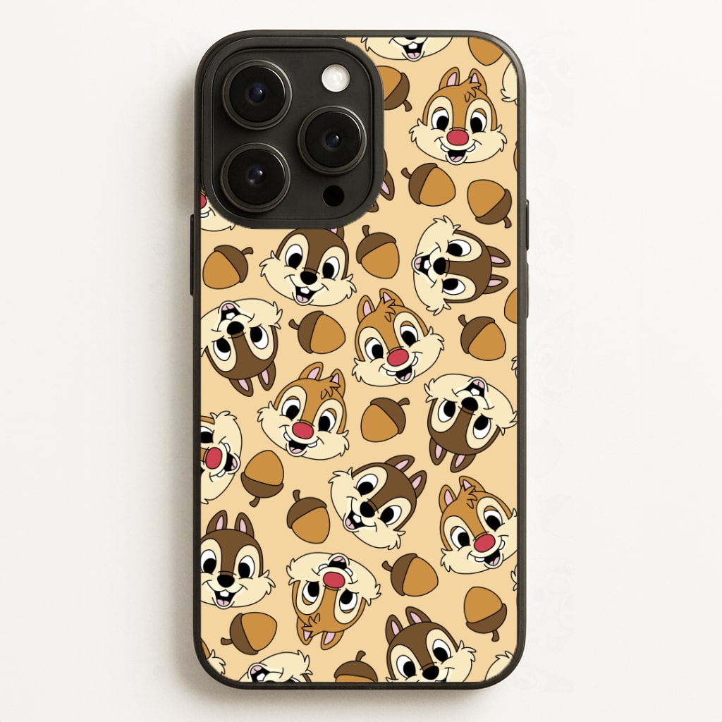 Cute Squirrels And Acorns Pattern Phone Case