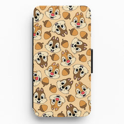Cute Squirrels And Acorns Pattern Flip / Wallet Phone Case
