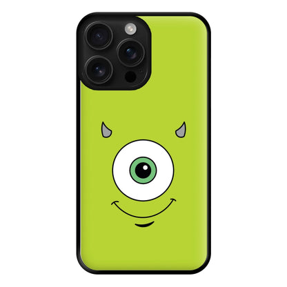 Green Monster Face Phone Case for iPhone 16 Pro Max