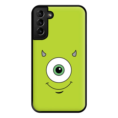 Green Monster Face Phone Case for Galaxy S21 Plus