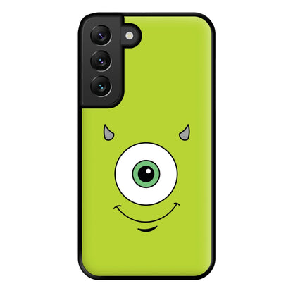 Green Monster Face Phone Case for Galaxy S22 Plus