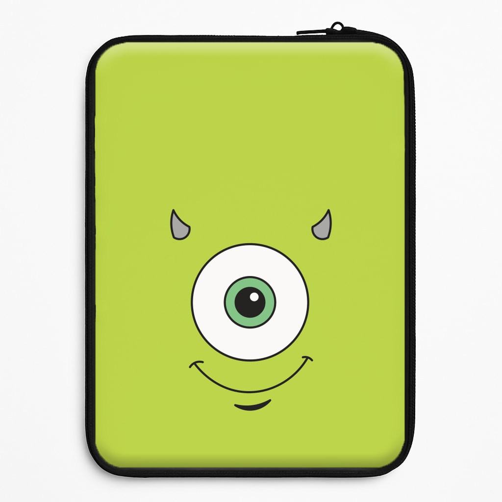 Green Monster Face Laptop Sleeve