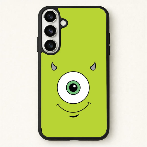 Green Monster Face Phone Case for Galaxy S26 Plus