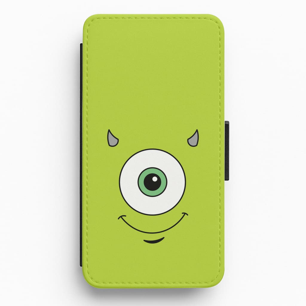 Green Monster Face Flip / Wallet Phone Case