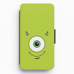 Green Monster Face Flip / Wallet Phone Case