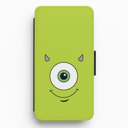 Green Monster Face Flip / Wallet Phone Case