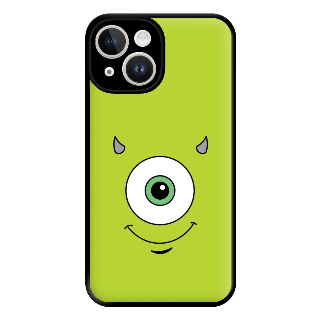 Green Monster Face Phone Case for iPhone 14