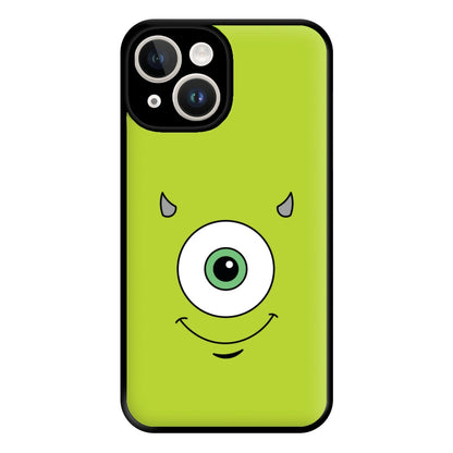 Green Monster Face Phone Case for iPhone 14
