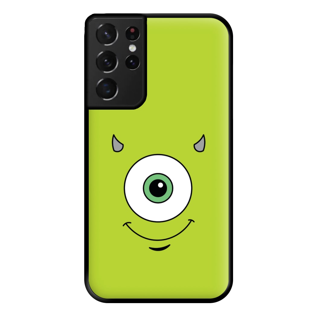 Green Monster Face Phone Case for Galaxy S21 Ultra