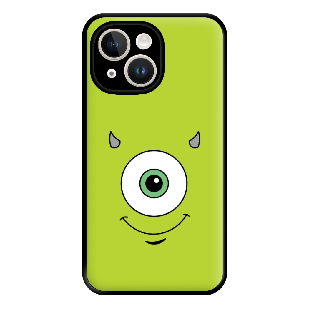 Green Monster Face Phone Case for iPhone 14 Plus