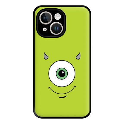 Green Monster Face Phone Case for iPhone 14 Plus