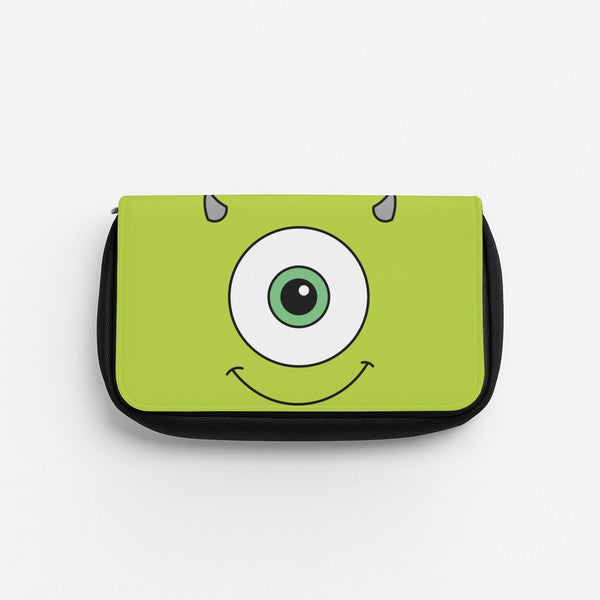 Green Monster Face Pencil Case
