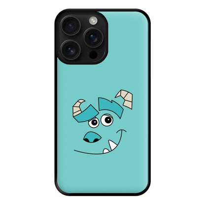 Blue Monster Face Phone Case for iPhone 16 Pro Max