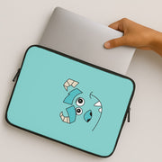 Blue Monster Face Laptop Sleeve 2