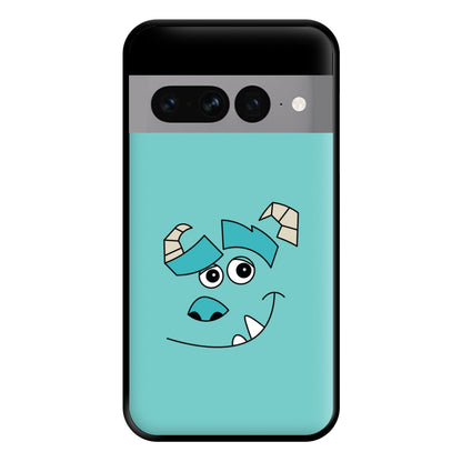 Blue Monster Face Phone Case for Google Pixel 7 Pro