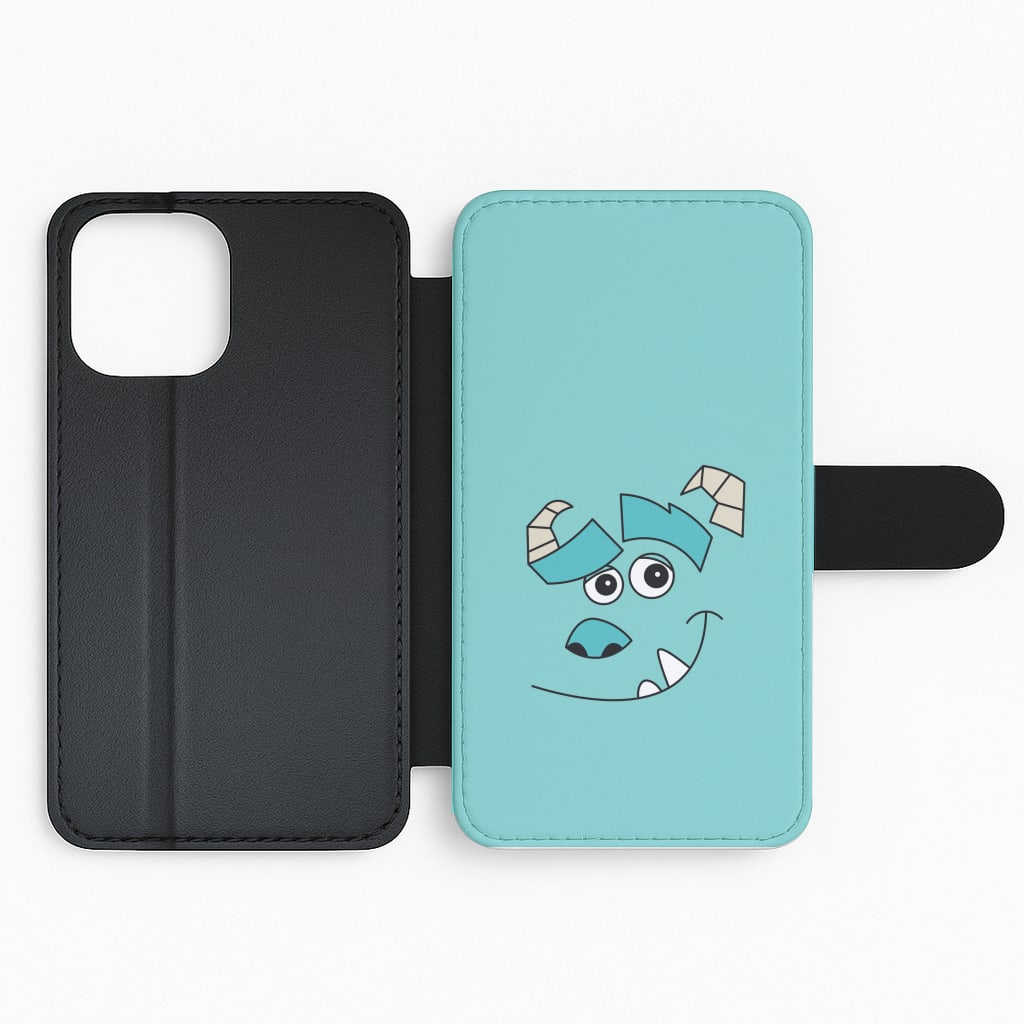 Blue Monster Face Flip Phone Case