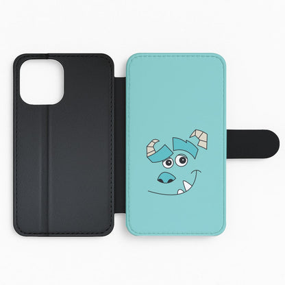 Blue Monster Face Flip Phone Case