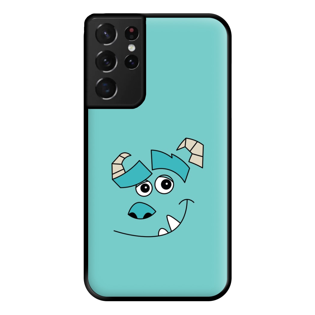 Blue Monster Face Phone Case for Galaxy S21 Ultra