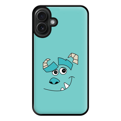 Blue Monster Face Phone Case for iPhone 16 Plus