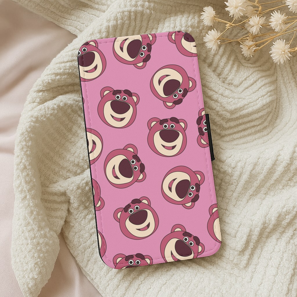 Cherry Bear Pattern Wallet Phone Case