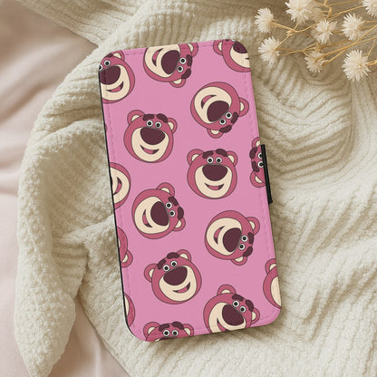 Cherry Bear Pattern Wallet Phone Case