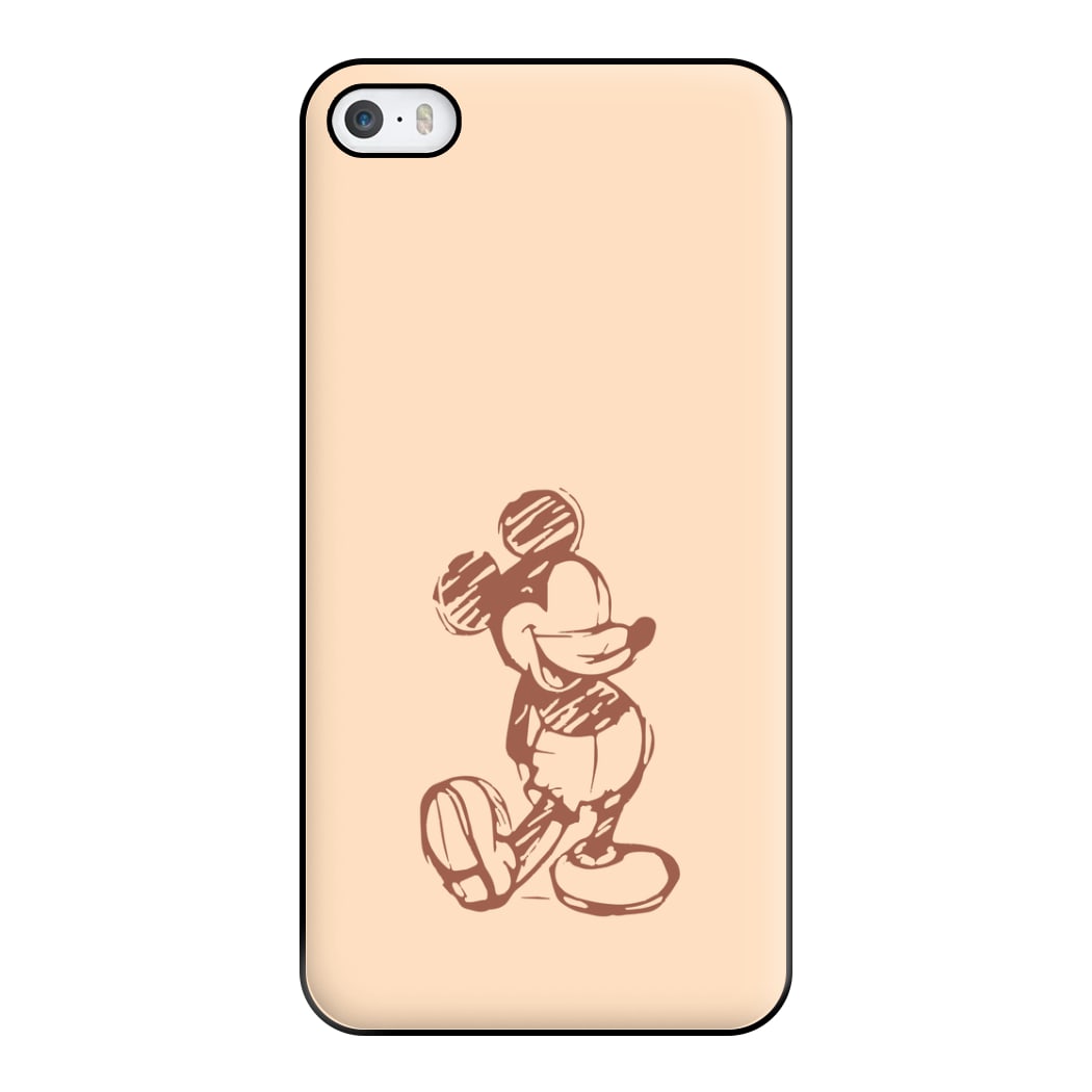 Sketched Mouse Outline Beige  Phone Case for iPhone 5 / 5s / SE 2016