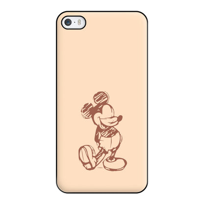 Sketched Mouse Outline Beige  Phone Case for iPhone 5 / 5s / SE 2016