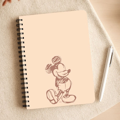 Sketched Mouse Outline Beige  Notepad