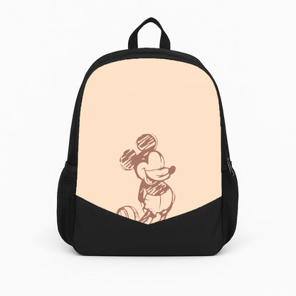 Sketched Mouse Outline Beige  Backpack
