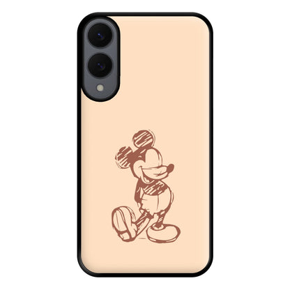 Sketched Mouse Outline Beige  Phone Case for Galaxy S25 Edge