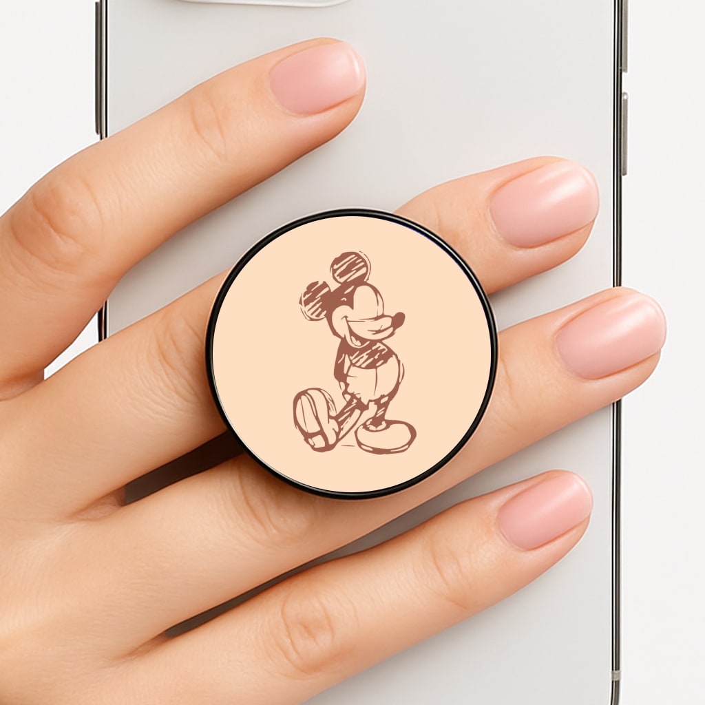 Sketched Mouse Outline Beige  FunGrip