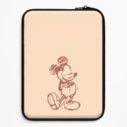 Sketched Mouse Outline Beige  Laptop Sleeve 1