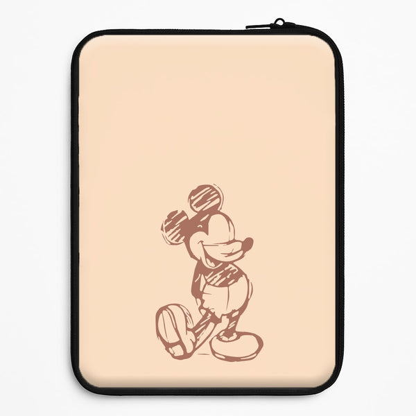 Sketched Mouse Outline Beige  Universal Laptop Sleeve