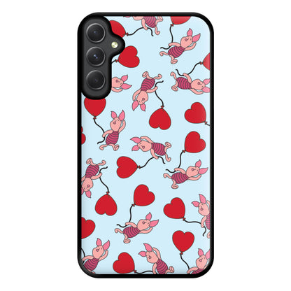 Baby Pig With Balloon Pattern Phone Case for Galaxy A54