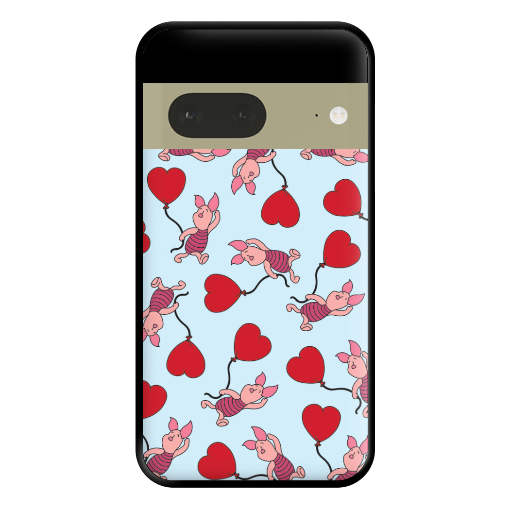 Baby Pig With Balloon Pattern Phone Case for Google Pixel 7a