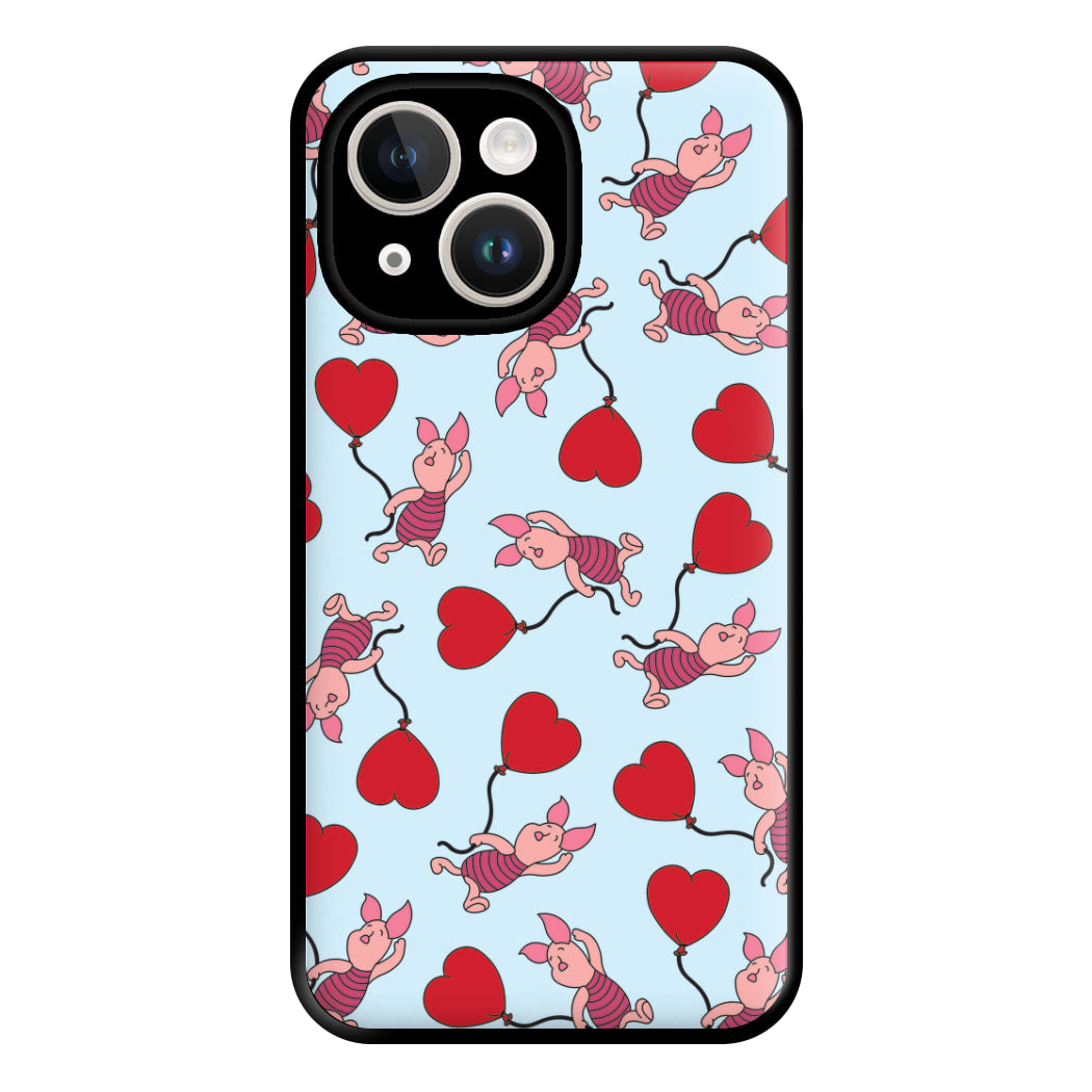 Baby Pig With Balloon Pattern Phone Case for iPhone 14 Plus
