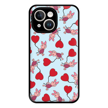 Baby Pig With Balloon Pattern Phone Case for iPhone 14 Plus